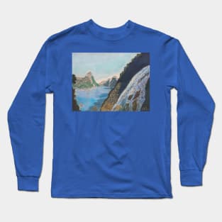 Bowen Falls in Milford Sound, New Zealand Long Sleeve T-Shirt